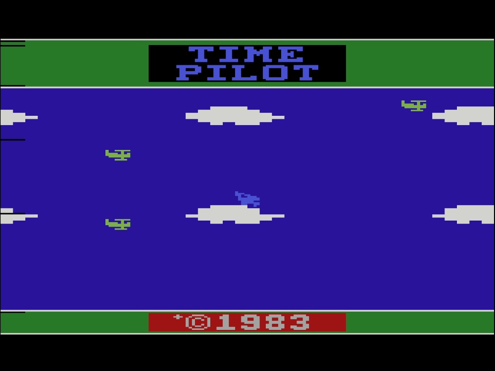Title Screen of Time Pilot for Atari 2600